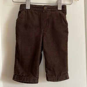 Janie and Jack layette boys lined corduroy pants